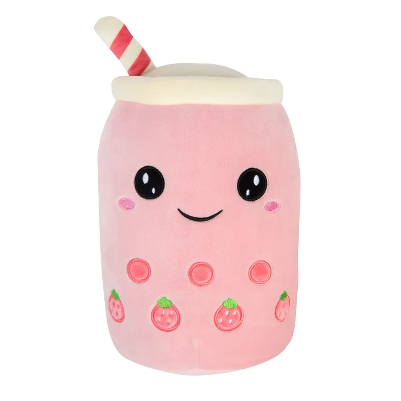 Λούτρινο Pms Boba Bubble Tea Φράουλα Ροζ 30cm