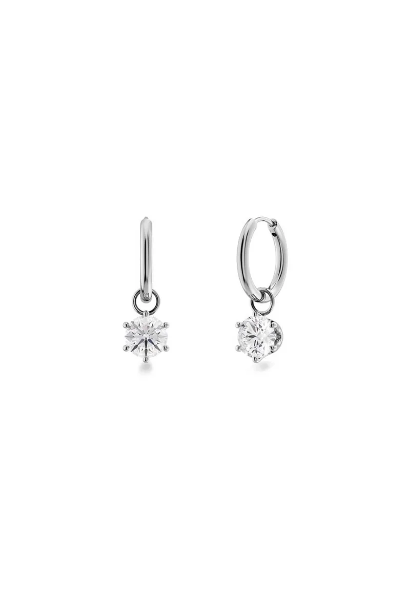 EDBLAD γυναικεία σκουλαρίκια "Crown Hoops Steel" - 126873
