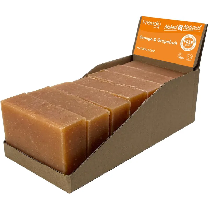 Friendly Soap Natural Soap Πορτοκαλί & Grapefruit φυσικό σαπούνι 7x95 γρ