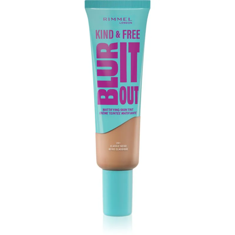 Rimmel Kind & Free Blur It Out ελαφρύ ενυδατικό μεικ απ SPF 20 απόχρωση 201 Classic Μπεζ 30 ml