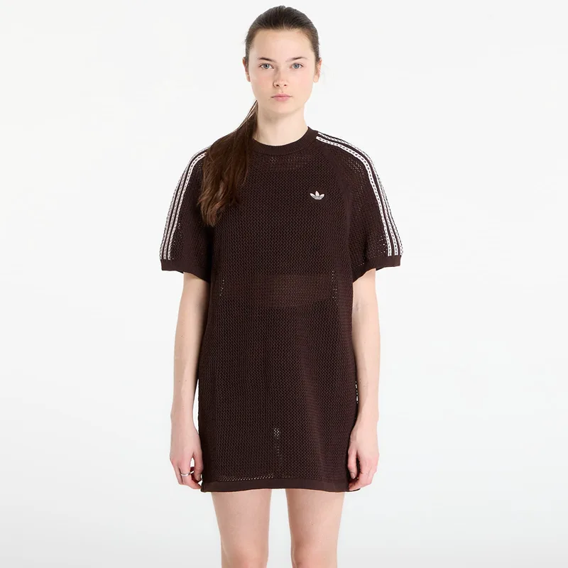 Φόρεμα adidas Knitted Crochet Dress Aurora Coffee M