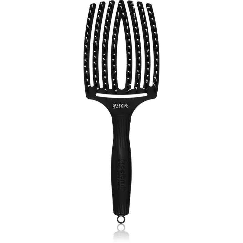 Olivia Garden Fingerbrush Combo μεγάλη επίπεδη βούρτσα με τρίχες από νάιλον και αγριογούρουνο Large 1 τμχ