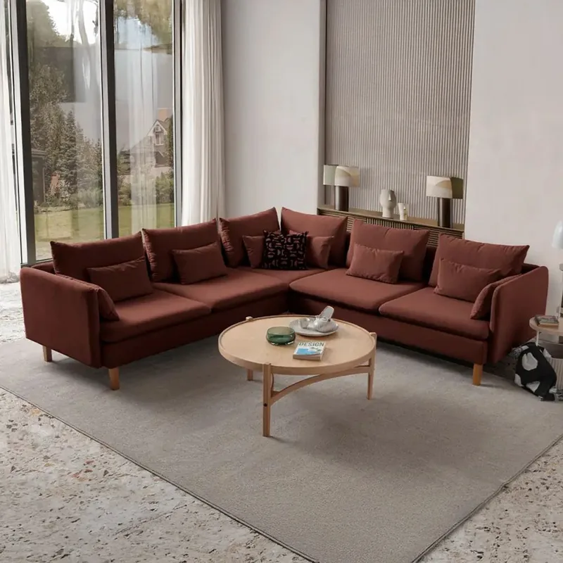 Γωνιακός Καναπές Flexy L - Tile Red 752Est1330 (285x285x75x100)