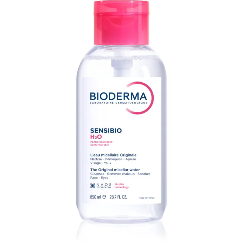 Bioderma Sensibio H2O μικυλλιακό νερό για ευαίσθητη επιδερμίδα με δοσομετρητή 850 ml