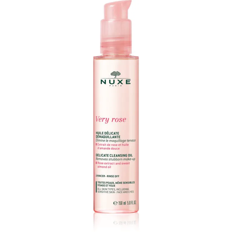 Nuxe Very Rose Delicate Cleansing Oil απαλό καθαριστικό λάδι Για πρόσωπο και μάτια 150 ml