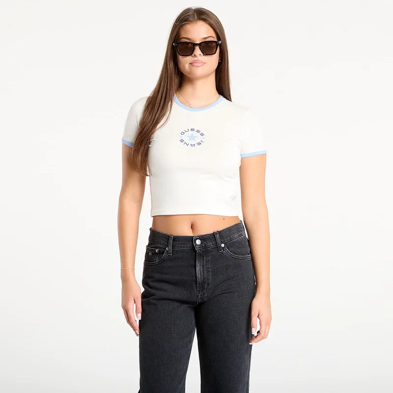 T-shirt Guess Jeans Ss Cn Baby Ringer ? L
