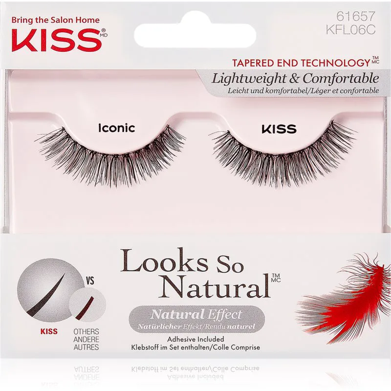 KISS Look So Natural τεχνητές βλεφαρίδες Iconic 1 ζευγάρι