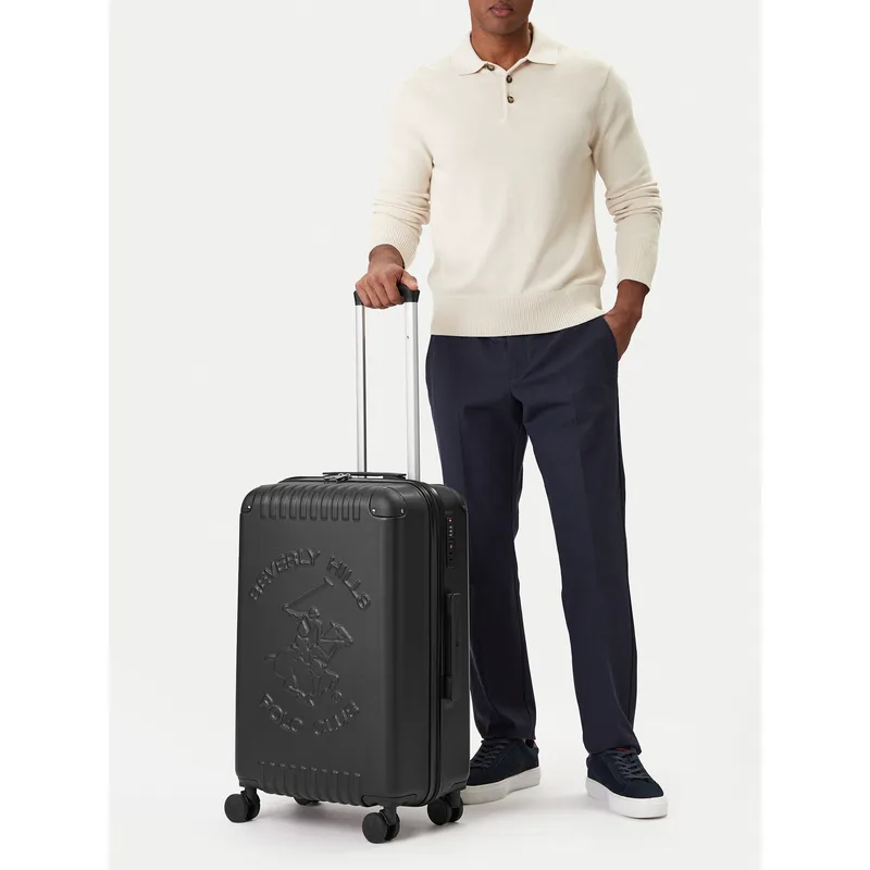 Μεσαία Βαλίτσα Beverly Hills Polo Club CEO-BHPC-M-001-08-BLACK Μαύρο