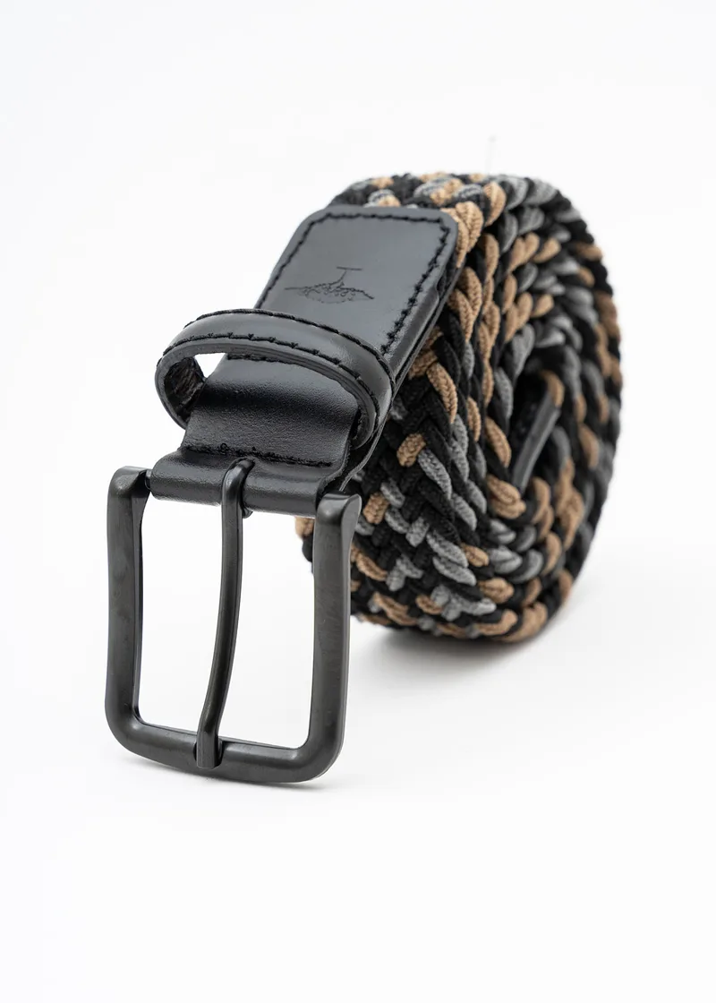 Fynch Hatton Ζώνη της σειράς Braided - FM4009 H4507 7968 Black GrBei