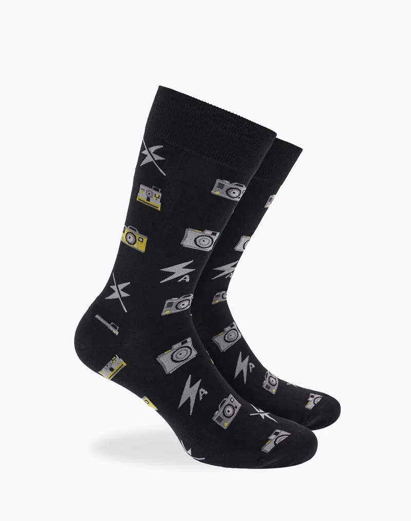 WALK ΑΝΔΡΙΚΕΣ ΚΑΛΤΣΕΣ BAMBOO ΜΕ ΣΧΕΔΙΟ W304-46-02 Black