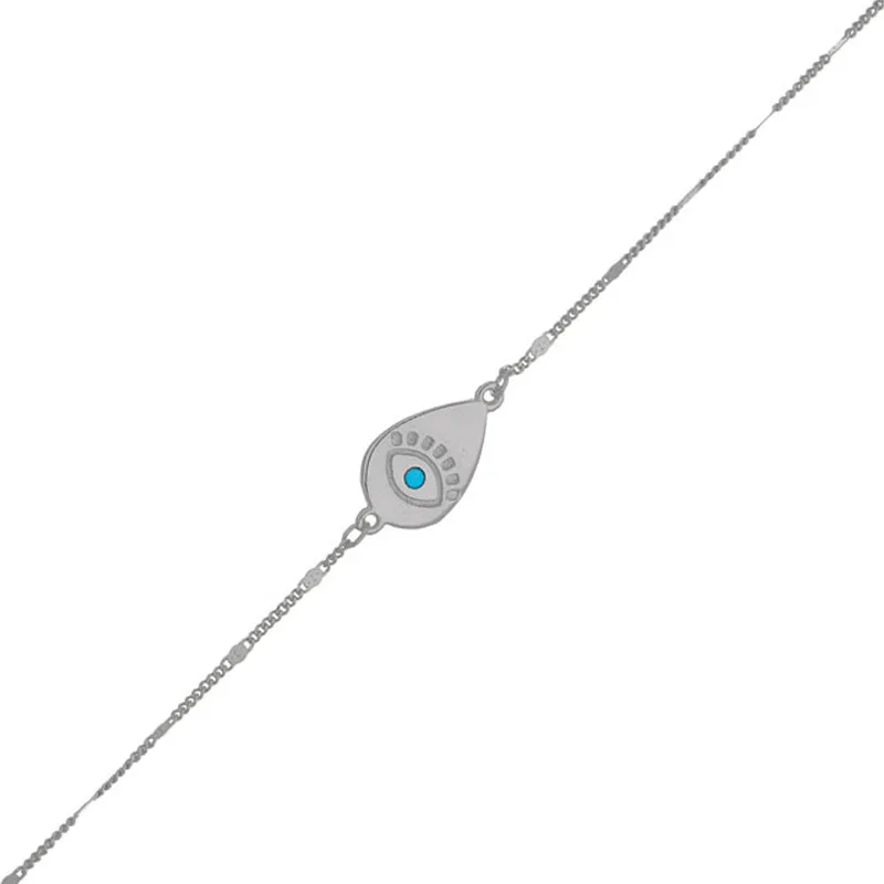 Βραχιόλι Γυναικείο Ασήμι 925 Μάτι σε Δάκρυ 16-20cm Prince Β351-1Q