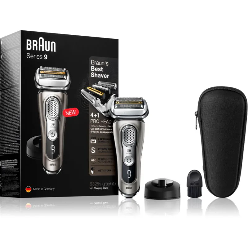 Καφέ Series 9 9325s Graphite with Charging Stand ξυριστική μηχανή με λεπίδες 9325s graphite 1 τμχ