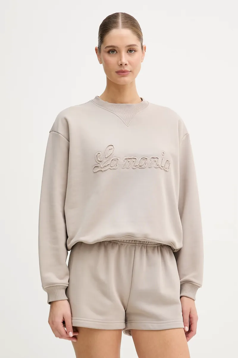 La Mania μπλούζα oversize γυναικεία βαμβακερή