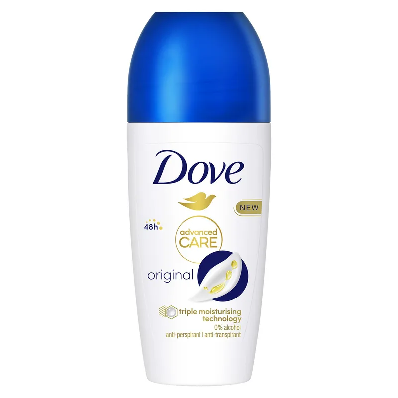 Dove Roll On Advanced Care Original Αποσμητικό 48ωρης Αντιιδρωτικής Προστασίας με Διακριτικό Άρωμα 50ml