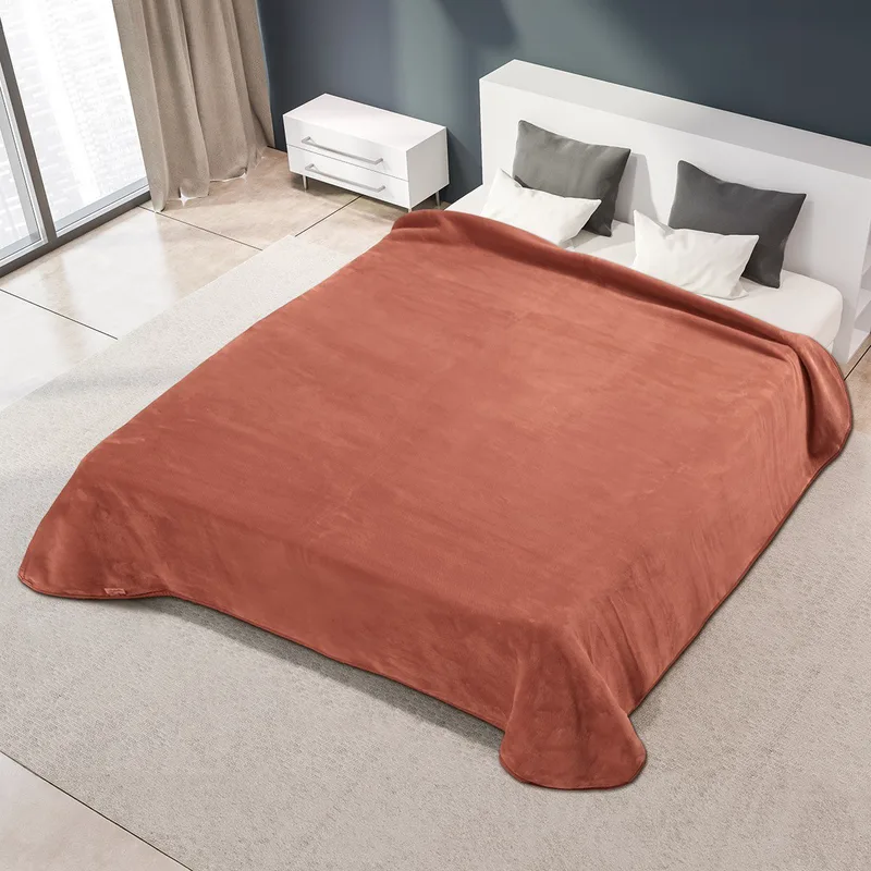Κουβέρτα Ισπανίας Μονη 160X220 Belpla Ster Plain Caramello(2)