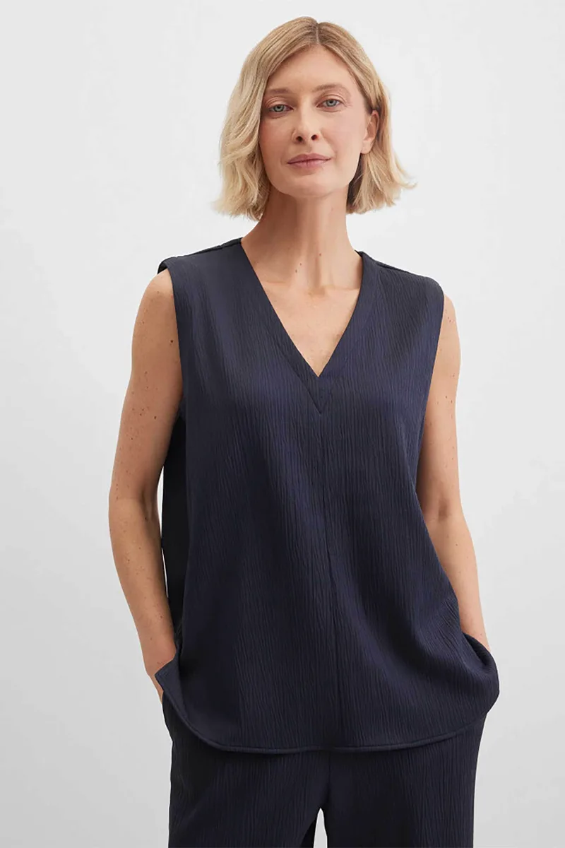 Gerry Weber γυναικεία μπλούζα με crinkled effect - N64703246042 Μπλε