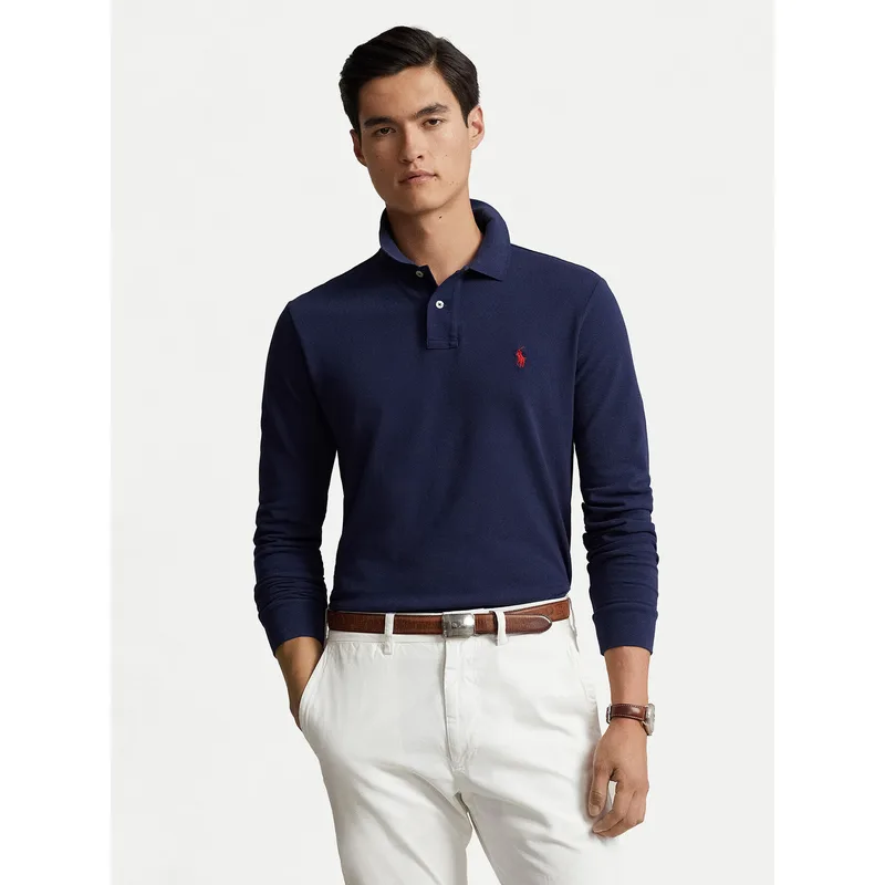 Polo Ralph Lauren Polo 710680790046 Σκούρο μπλε Custom Slim Fit