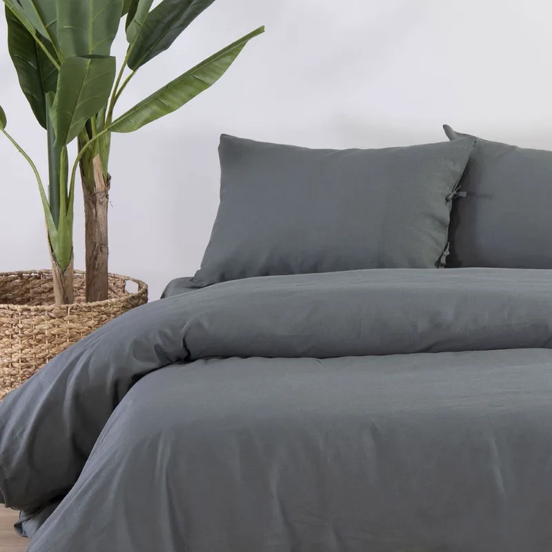Σεντόνι King Size Nef-Nef Cotton-Linen Green 270x280
