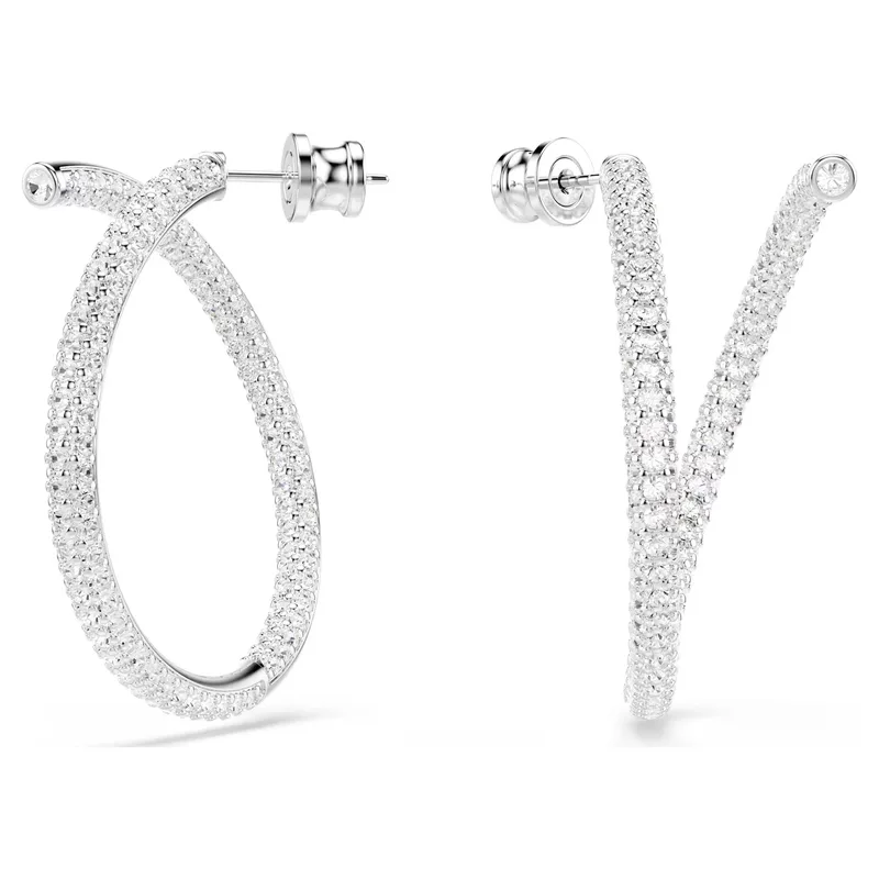 Swarovski Women's Earrings Model 5695939, 3.5 cm, Stainless Steel, Grey 3,5CM
