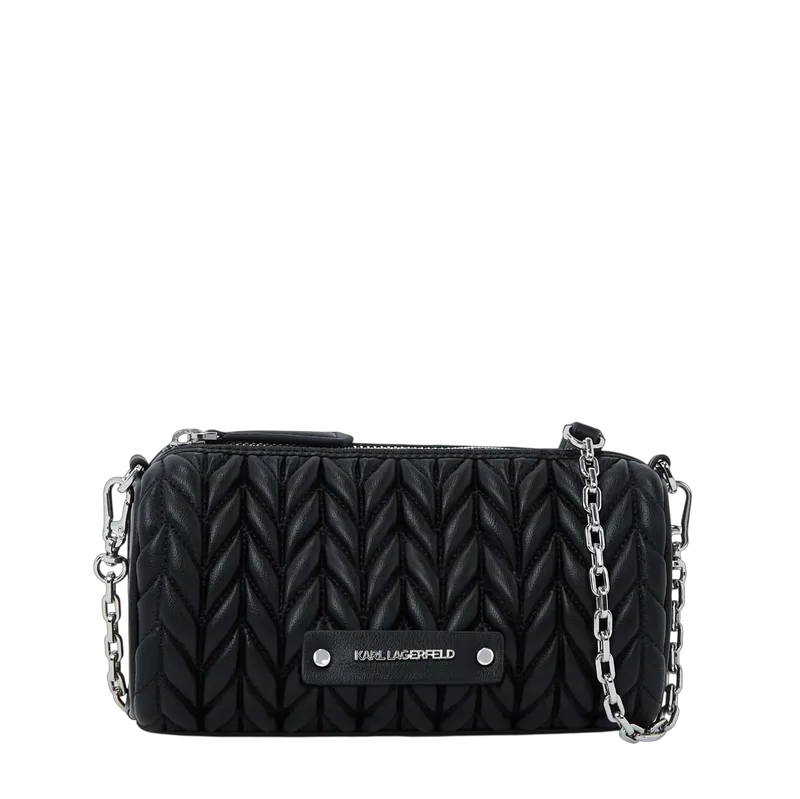 Γυναικείο K/Weave Τσαντάκι Μαύρο Karl Lagerfeld B2W30279-1AV BLACK NICKEL