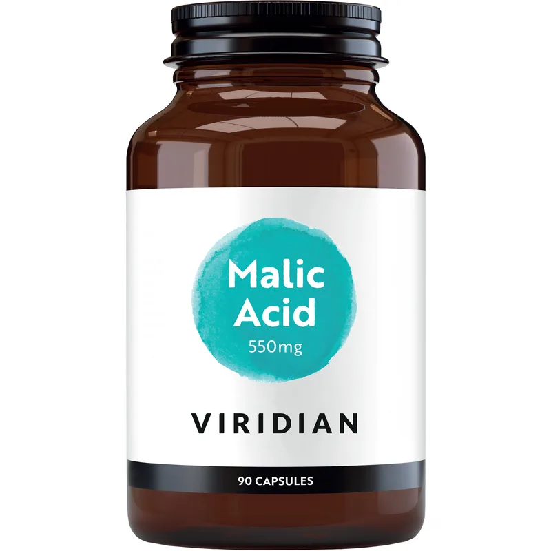 Viridian Malic Acid 550mg Συμπλήρωμα Διατροφής Μηλικού Οξέος για την Καλή Λειτουργία των Νεφρών με Ισχυρές Αντιοξειδωτικές Ιδιότητες 90caps