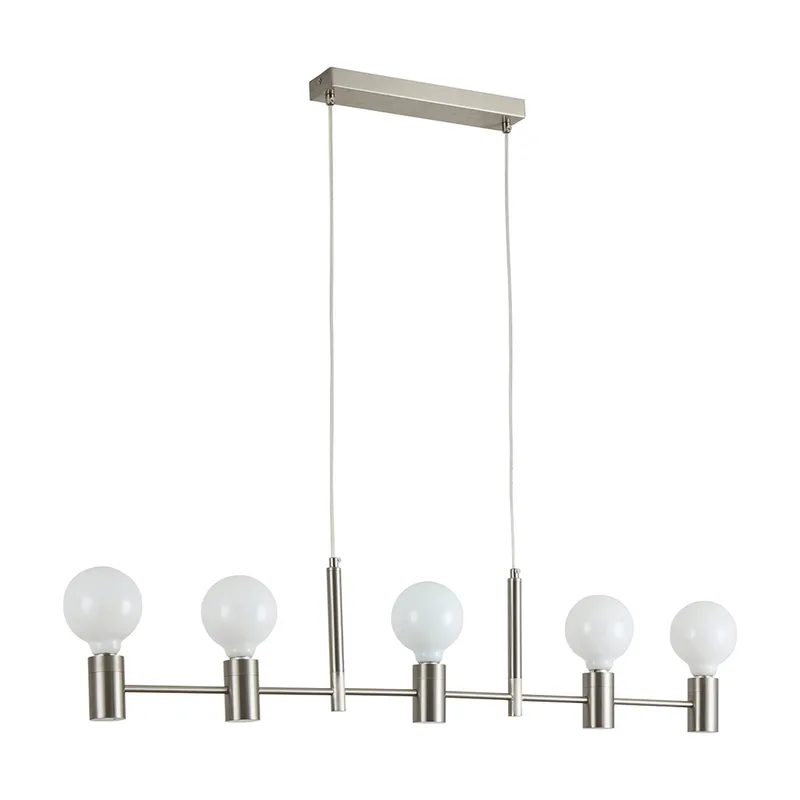 Φωτιστικό Οροφής Πολύφωτο Homelighting Adept 77-8248 Nickel