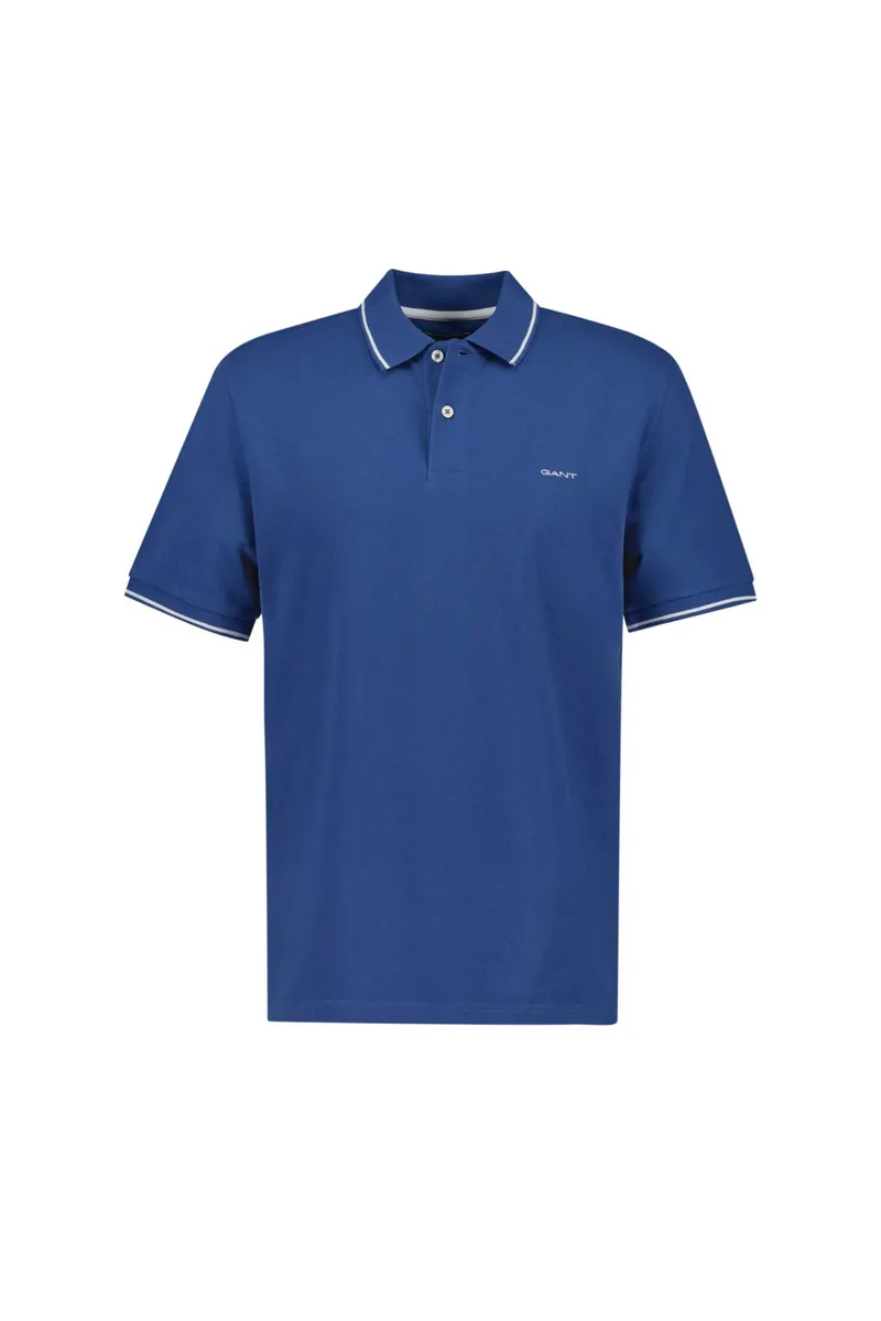 Gant ανδρική μπλούζα πόλο πικέ με contrast trims Regular Fit - 2062034 Μπλε