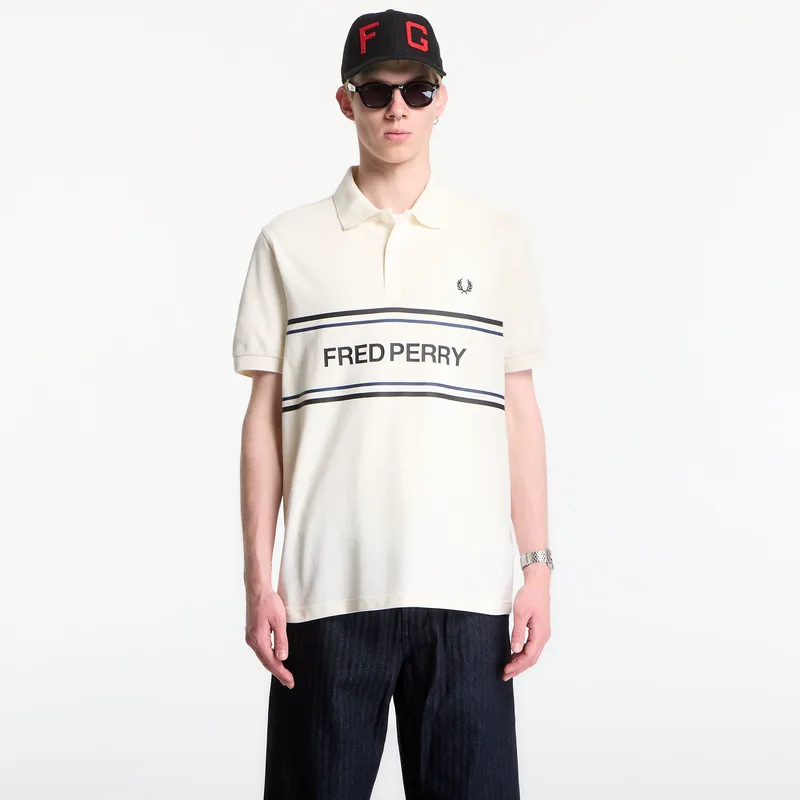 T-shirt Fred Perry Fred Perry Graphic Polo Shirt Ecru M