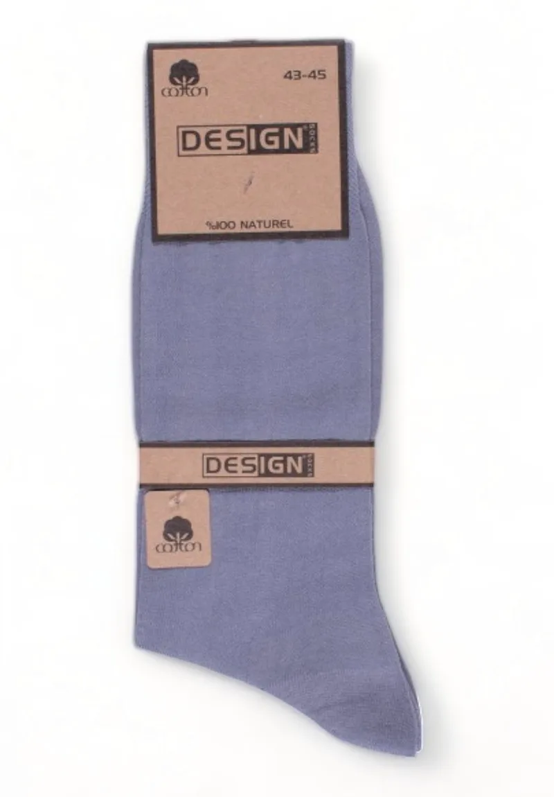 Κάλτσα ανδρική Design 100% βαμακερή DSN1055-Γκρι