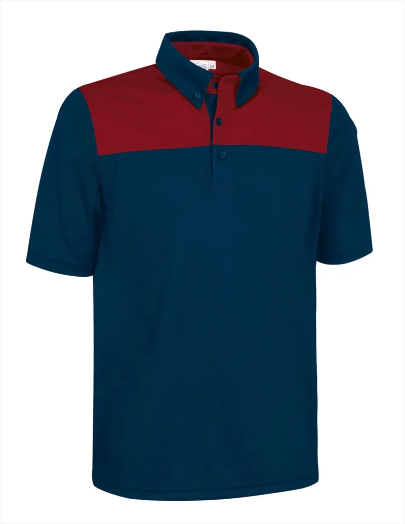 Κοντομάνικο Polo Shirt HURRICANE Valento POVAHUCMR Orion Navy Blue-Lotto Red