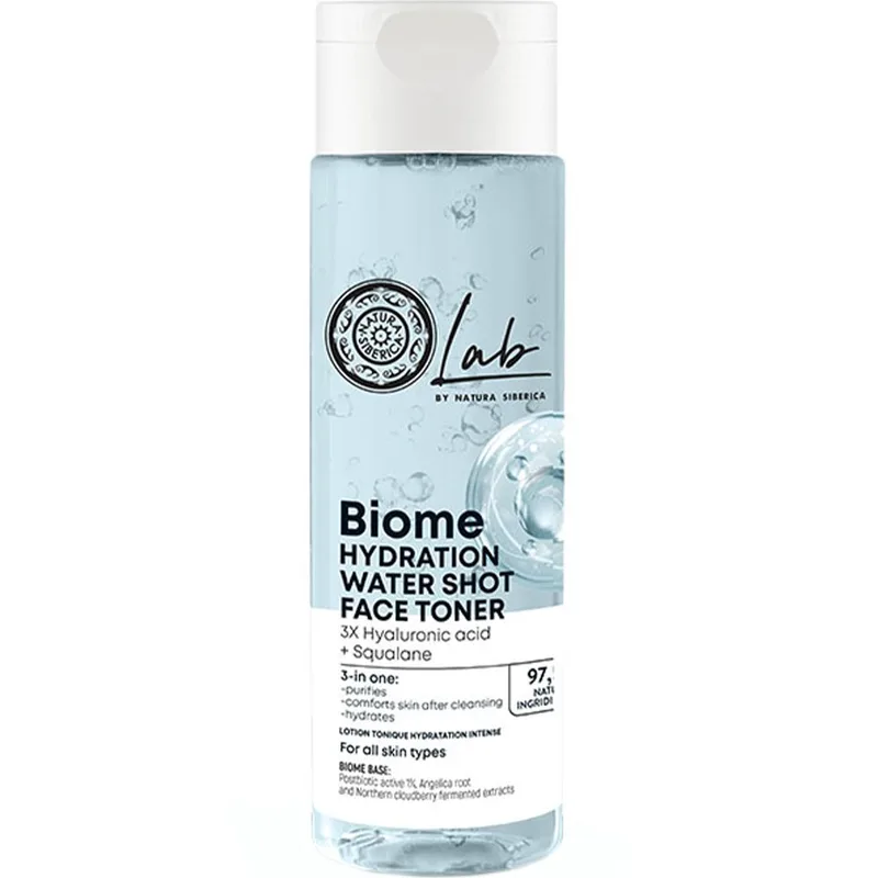 Natura Siberica Lab Biome Hydration Water Shot Face Toner Ενυδατική Τονωτική Λοσιόν Προσώπου, Κατάλληλη για Όλους τους Τύπους Επιδερμίδας 200ml