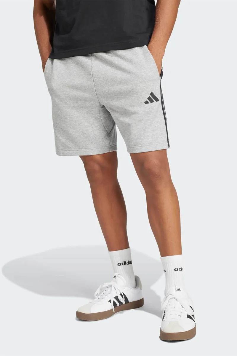 Adidas ανδρικό σορτς Standard Fit "Essentials 3-Stripes" - JE6419 Γκρι