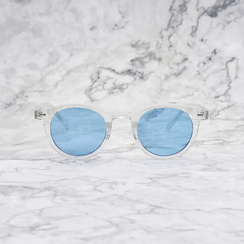 JAMES Tinted Sunglasses | Clear | Blue Shades | Explicit Poets Sunglasses