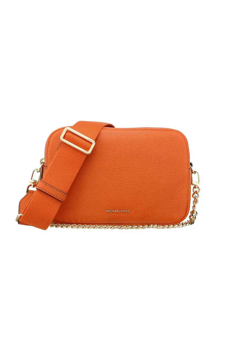 Michael Kors γυναικεία δερμάτινη τσάντα crossbody "Bryant Medium" - 32S5GYTC5L Πορτοκαλί