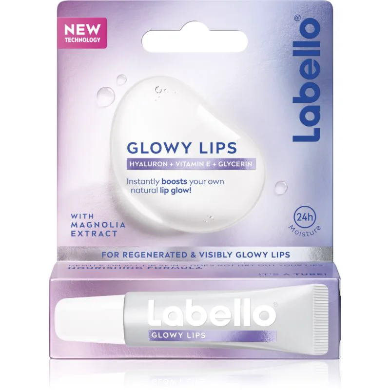 Labello Glowy Lips ενυδατικό βάλσαμο για τα χείλη με υαλουρονικό οξύ 10 ml