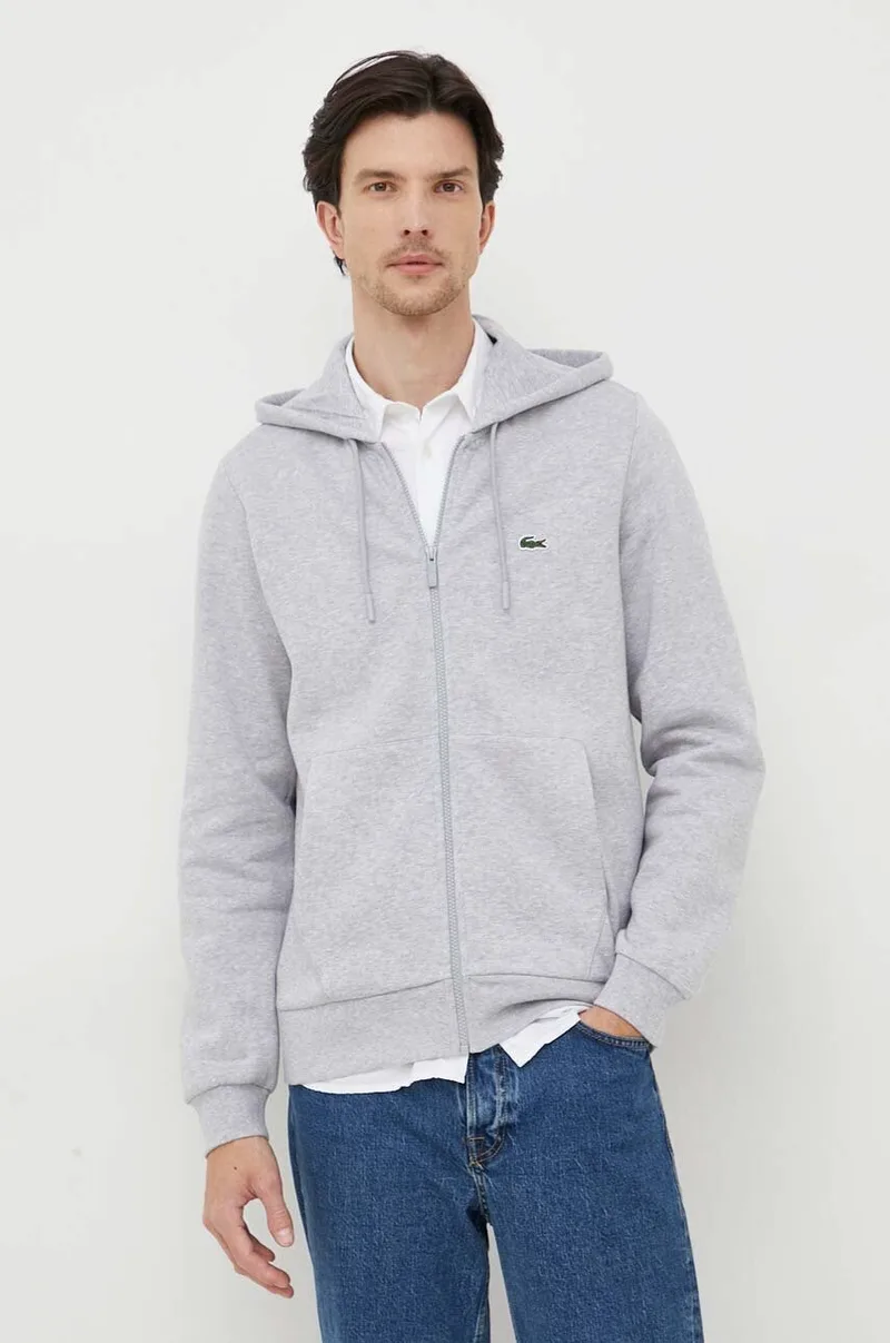 Lacoste μπλούζα με κουκούλα ανδρική με βαμβάκι