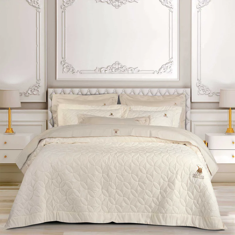 Κουβερλί Microfiber King 240x250εκ. Classic 2358 Εκρού Greenwich Polo Club (Ύφασμα: Microfiber, Χρώμα: Εκρού , Μέγεθος: King Size) - Greenwich Polo Club - 202000202358