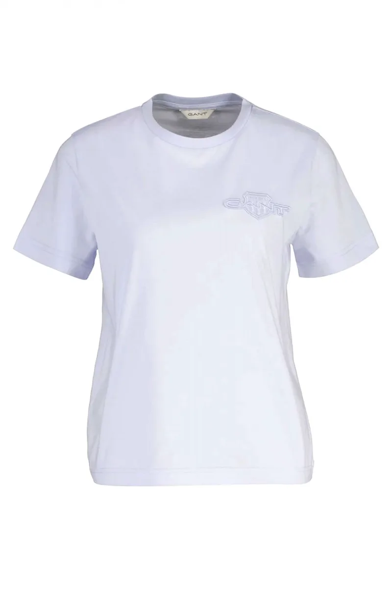 GANT ΜΠΛΟΥΖΑ ΚΜ 455 LIGHT BLUE TONAL SHIELD T-SHIRT ΣΙΕΛ