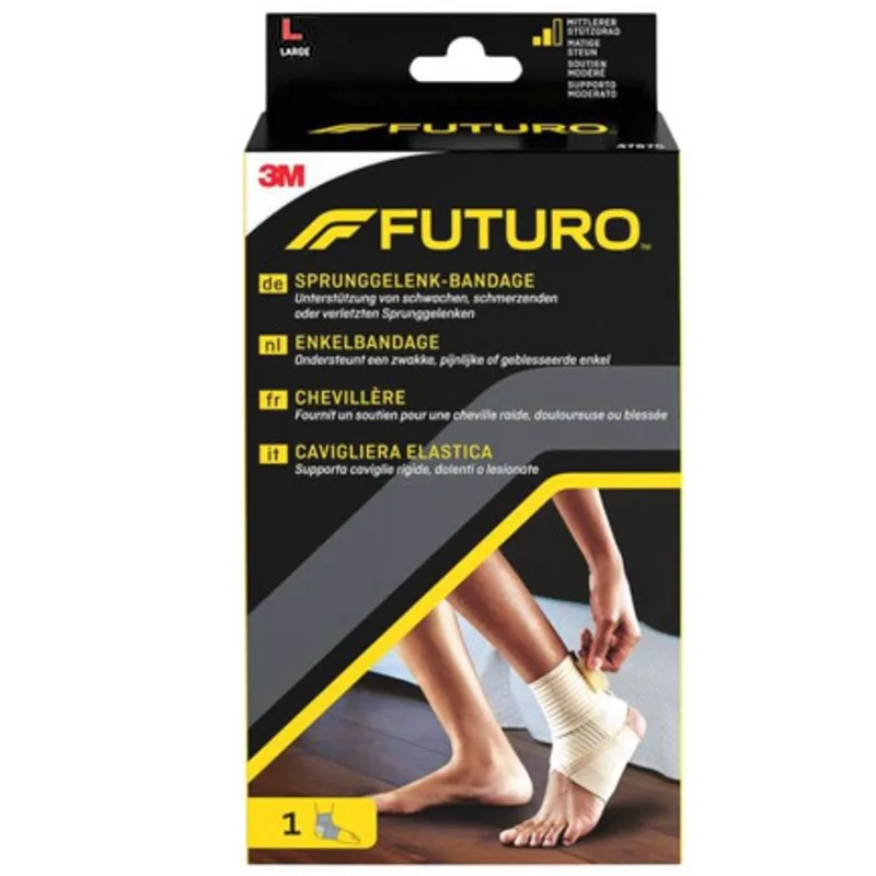 3M Futuro Wrap Around Ankle Support Επιστραγαλίδα με Ιμάντα Περίδεσης Μέτριας Στήριξης 1 Τεμάχιο - Large