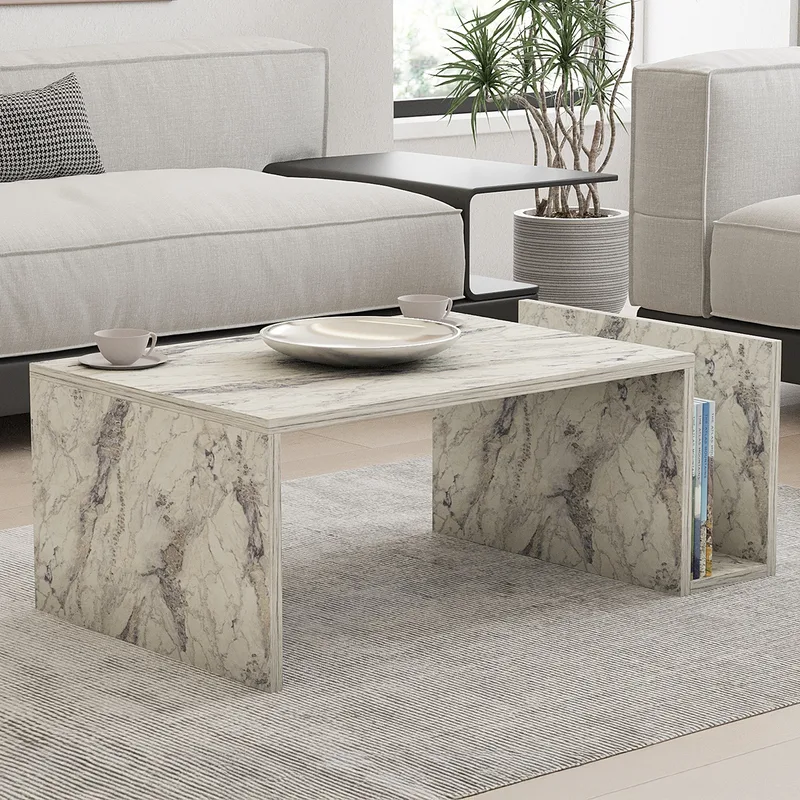 Τραπέζι Σαλονιού Memo - Freesia Marble 495Sse2114 (86,8x32,4x50)