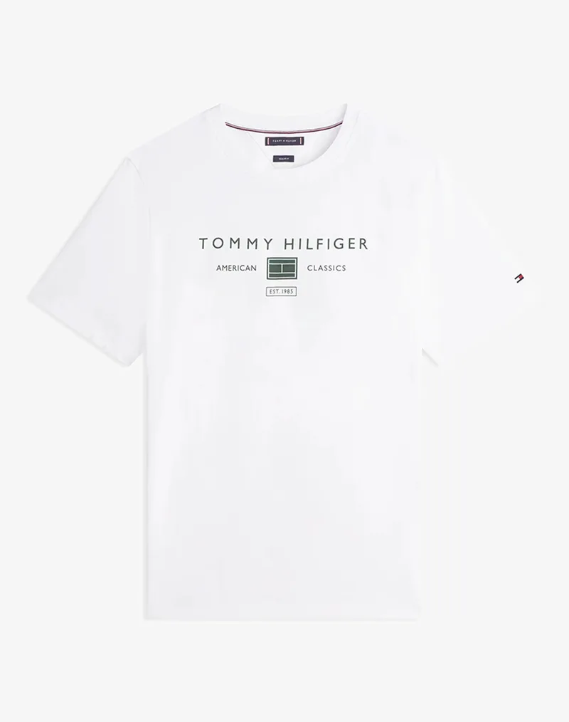 TOMMY HILFIGER BT-BRAND LOVE MONO STACK TEE-B MW0MW44053-YBR White