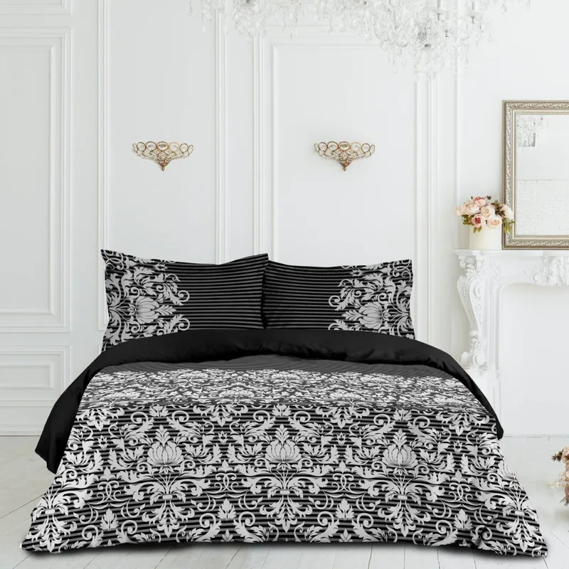 Σετ Παπλωματοθήκη Υπέρδιπλη 3 Τεμαχίων Makis Tselios Damask 220x240