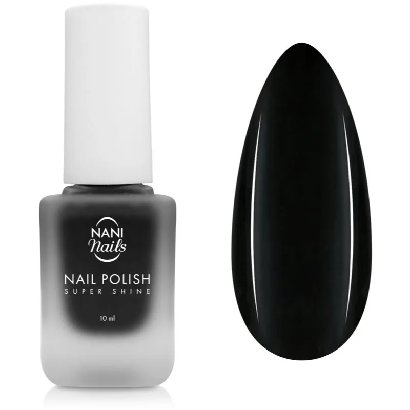 NaniNails NANI Super Shine βερνίκι νυχιών μακράς διαρκείας απόχρωση Black Velvet 10 ml