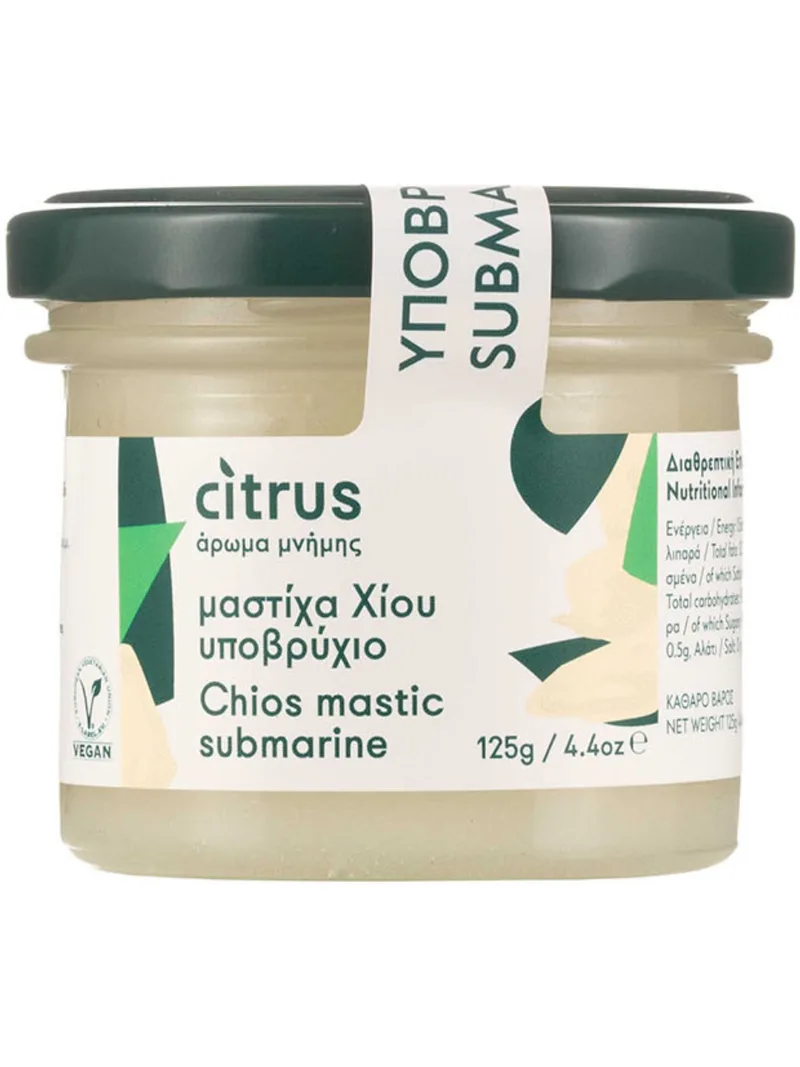 Παραδοσιακό υποβρύχιο μαστίχας Χίου "Citrus" 125g>