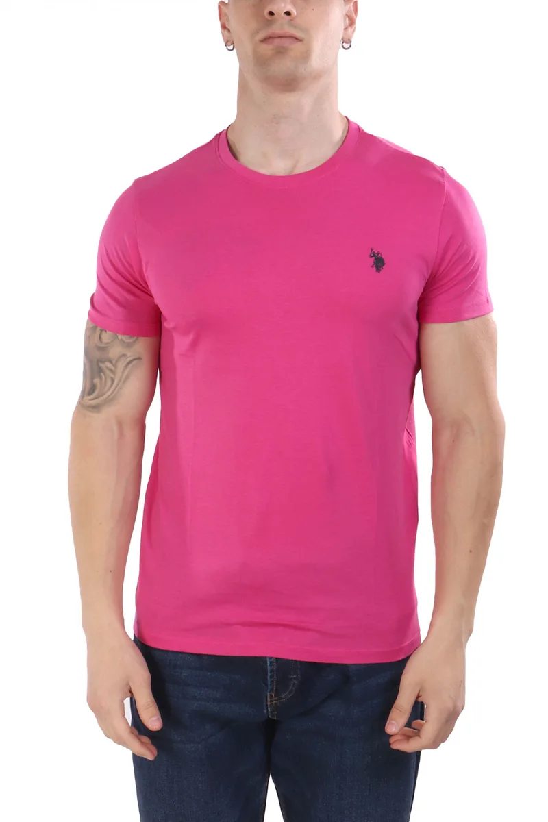 U.S.POLO ASSN T-SHIRT CREW NECK LOGO MICK ΡΟΖ