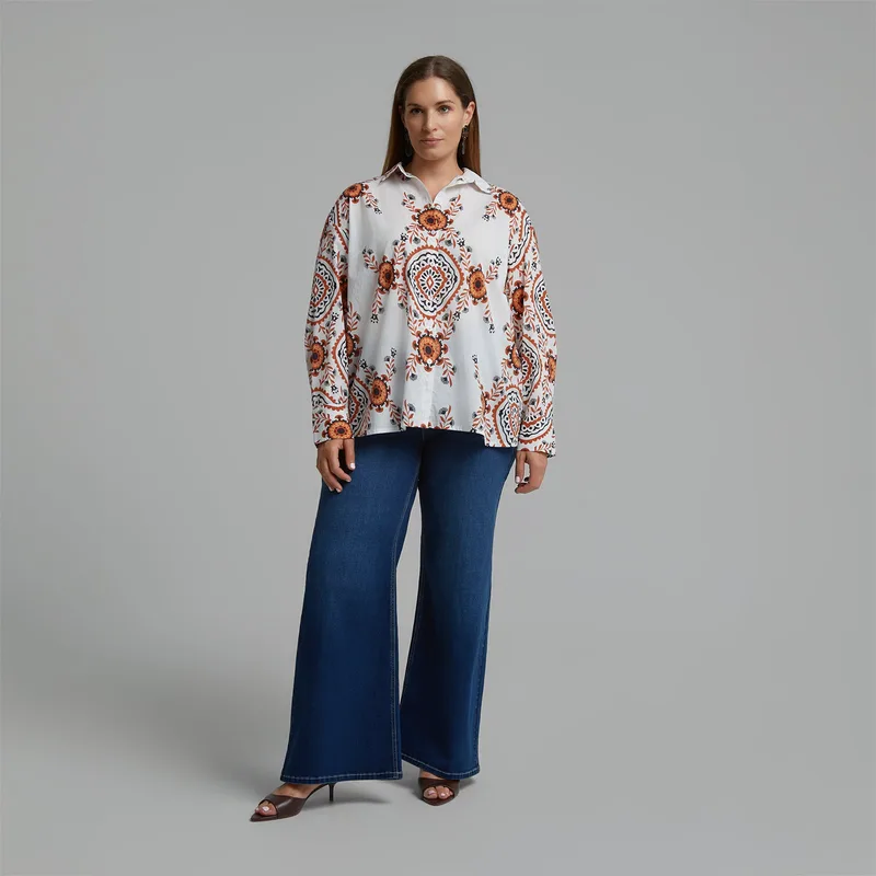 Πουκάμισο με ethnic-inspired print