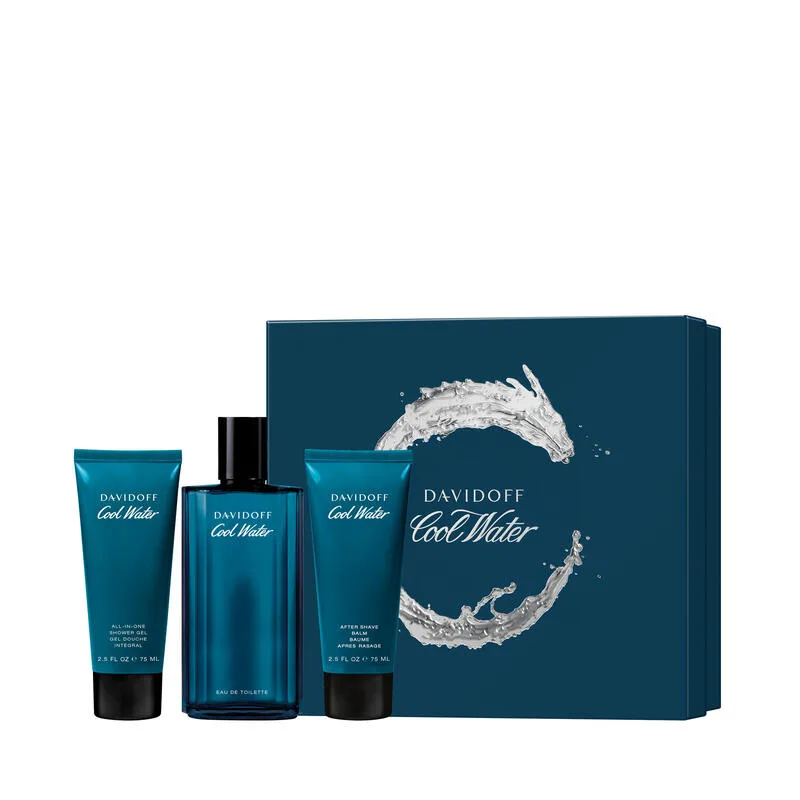 Cool Water Eau De Toilette 125ml & Shower Gel 75ml & After Shave Balm 75ml