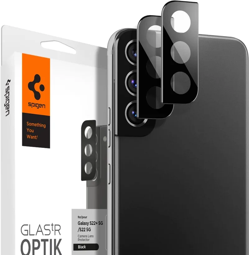 Spigen GLAS.tR OPTIK Camera Lens Protector - Samsung Galaxy S22 5G / S22 Plus 5G - 2 Τεμάχια - Black (AGL04146)
