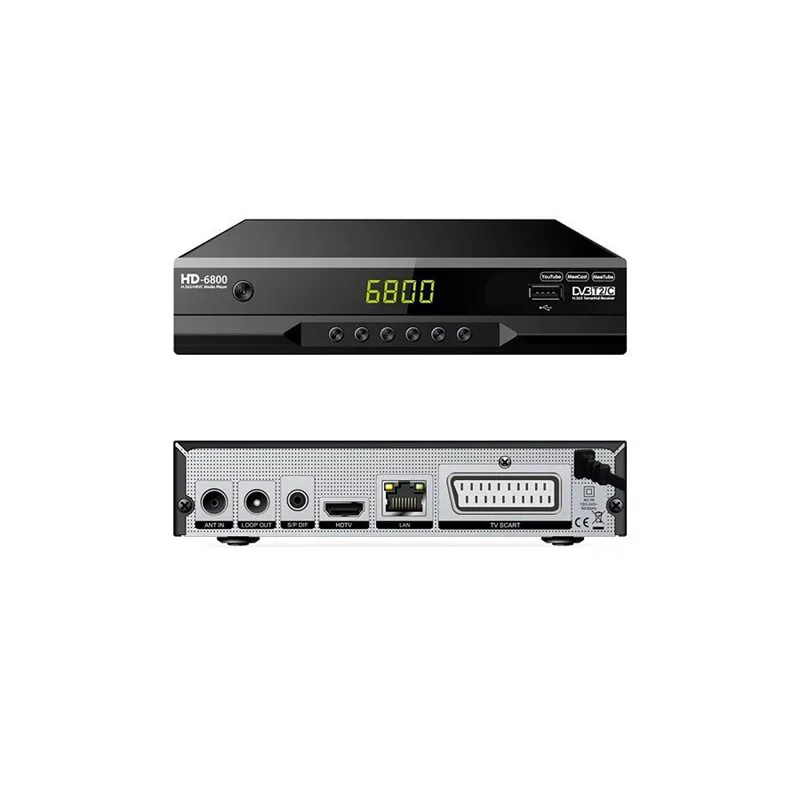 HD6800 Ψηφιακός Δέκτης Mpeg-4 HD (720p) με Λειτουργία PVR (Εγγραφή σε USB) Σύνδεσεις SCART / HDMI