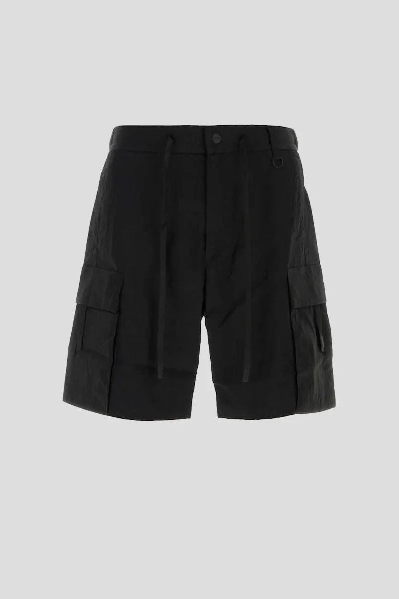 HERNO Ανδρικό Μαύρο Men's Black Nylon Cargo Shorts